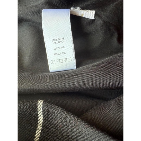 LOFT Skirt Womens Size 14 Black White Plaid Mini Zipper Lined Preppy Chic - Picture 7 of 7